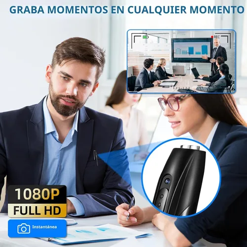 Vista 4 de Mini cámara oculta de 1080P, bolígrafo de cámara HD, mini cámaras de seguridad, batería de larga duración, fácil de usar, cámara micro pluma