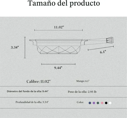 Vista 2 de TIBORANG Sartén antiadherente de 11 pulgadas con tapa, utensilios de cocina Negro