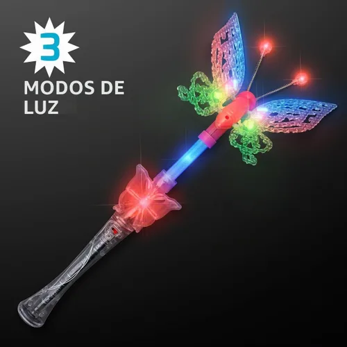 Vista 2 de FlashingBlinkyLights Varitas de hadas con luces de mariposa musical jumbo para niñas