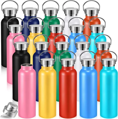 Vista 10 de Mimorou Paquete de 10 botellas de acero inoxidable aisladas de 17 onzas, 10 10