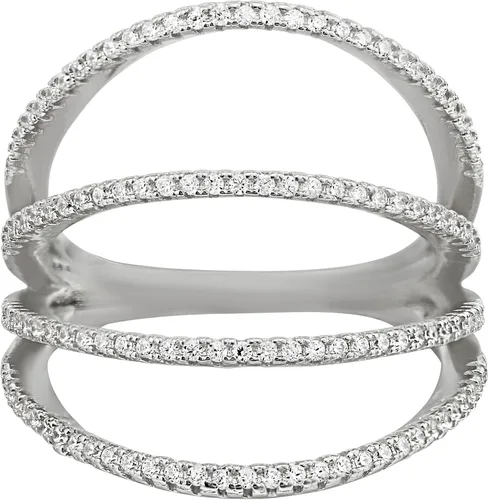 Vista 2 de Evan joyas, EV52025, Plata Esterlina Multi Banda Color Plateado Declaración Anillo (Plata), plata de ley, 7, EV5-2025-S