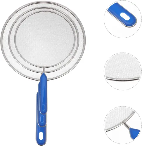Vista 7 de 3pcs Stainless Steel Splatter Screen for Saucepan Cooking