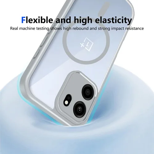 Vista 289 de Funda magnética transparente compatible con Xiaomi 17T, color negro 2 en 1 PC + TPU cubierta de teléfono a prueba de golpes, carcasa protectora
