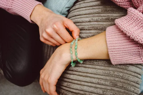 Vista 3 de Pulsera de piedras preciosas para curación de chakras, cristal de ansiedad, piedra natural, para hombres y mujeres, alivio del estrés, difusor