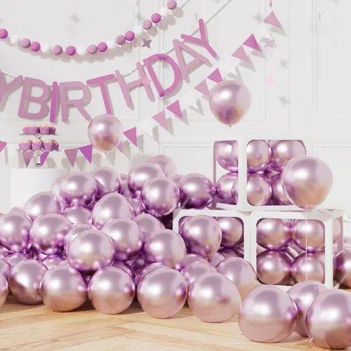 Vista 9 de AULE Globos Negros Metálicos de 5 pulgadas 50 Piezas Globos de Látex Negro Cromado Helio Brillante Engrosado Globo Decoración Perfecta para Fiestas