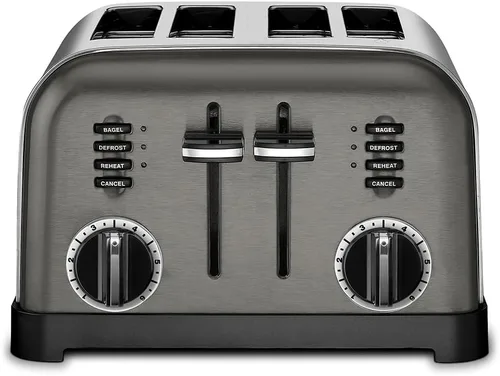 Vista 2 de Cuisinart CPT-180BKS Tostadora Clásica de 4 Rebanadas, Negro/Acero Inoxidable