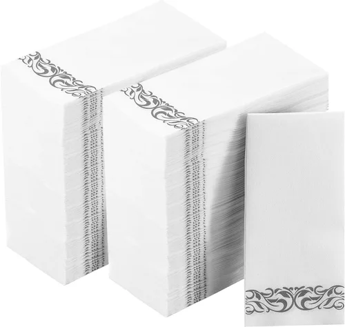 Vista 12 de Vplus Paquete de 200 servilletas de papel para invitados, toallas desechables de calidad premium de 3 capas, servilletas de cena desechables suaves