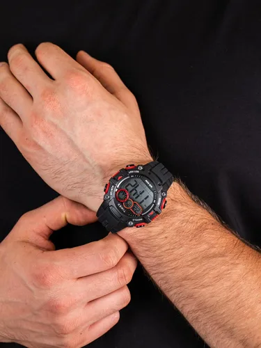 Vista 5 de Timex Mens DGTL Big Digit 48 mm Silicone Strap Watch