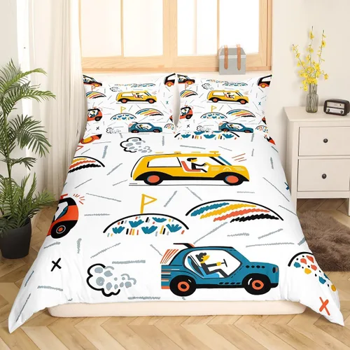 Vista 36 de Juego de ropa de cama Groovy de los años 60 y 70 para niños, funda de edredón retro de flores hippie para niños, adolescentes, vintage, bohemio