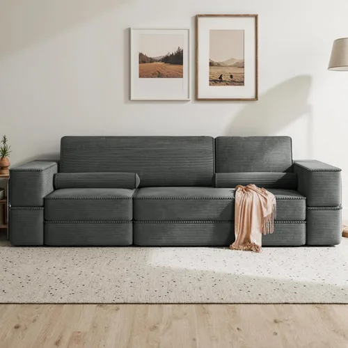 Vista 9 de YITAHOME Sofá seccional Cloud, sofá deshuesado, sofás seccionales para sala de estar Blanco lechoso