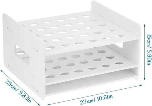 Vista 2 de Cabilock Estante de almacenamiento de tijeras de 10.62 x 9.84 x 5.90 pulgadas, organizador de escritorio para jardín de infantes, aula y uso