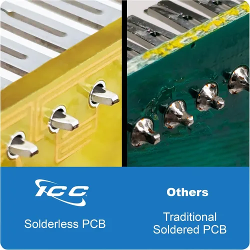 Vista 3 de ICC Panel de conexiones CAT5e, listado UL y aplicaciones Gigabit con clasificación PoE++, panel de conexión de red de 24 puertos 1U de 19 pulgadas