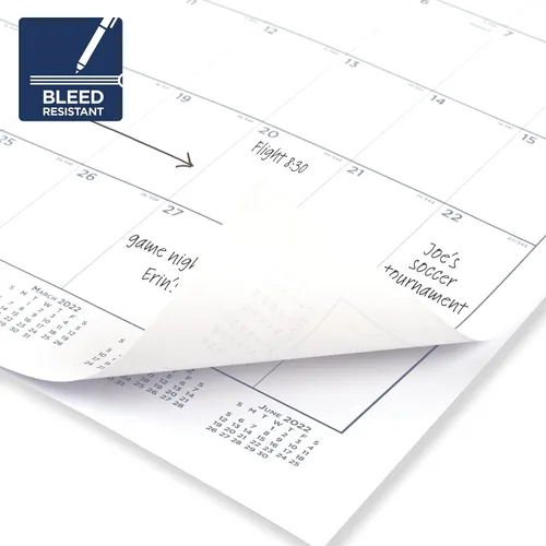 Vista 3 de AT-A-GLANCE - Calendario de pared 2022, 12 x 27 pulgadas, grande, Move-A-Page, tres meses (PMLF1128)