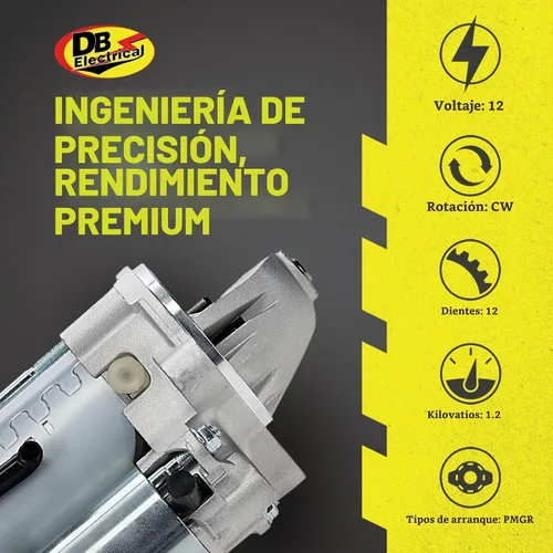 Vista 3 de DB Electrical 410-52472 Arrancador compatible con/repuesto para Ford F150 2014-2017 Pmgr, 12 voltios, CW, 12 dientes Dl3T-11000-AA, BA