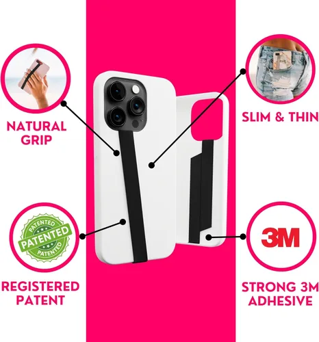Vista 9 de Phone Loops: Agarre de teléfono no elástico, correa de teléfono, soporte de teléfono para mano, pequeño, ligero y discreto soporte para teléfono