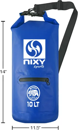 Vista 3 de NIXY Bolsa seca impermeable de 10 L con parte superior enrollable, ligera y duradera para paddleboard, kayak, senderismo, camping, canotaje, playa