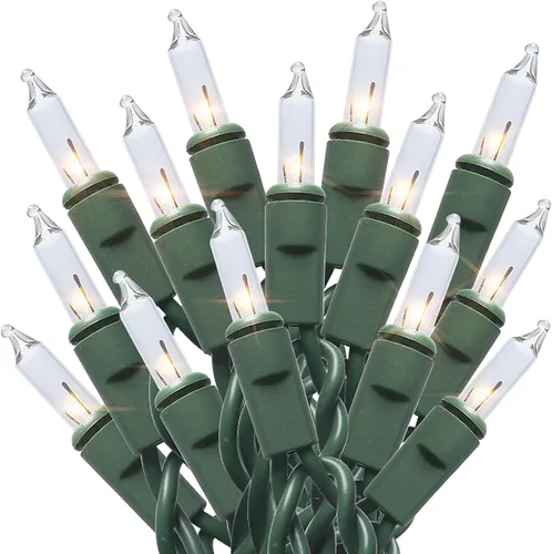 Vista 12 de MULTI-SPARKING Guirnalda de luces de Navidad rosadas, 35 unidades, incandescentes, mini luces de Navidad rosadas para árboles pequeños