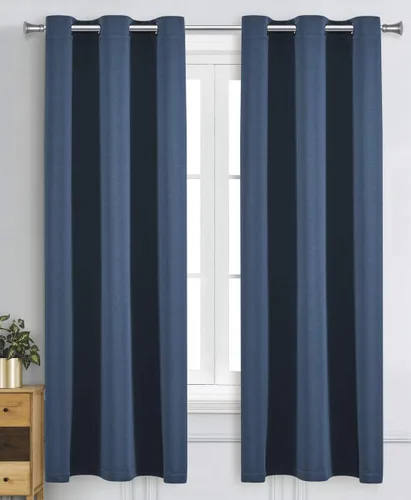 Vista 12 de WPM - Cortinas opacas de triple tejido, para oscurecer la habitación, 2 paneles para sala de estar, color beige, con aislamiento térmico y ojales