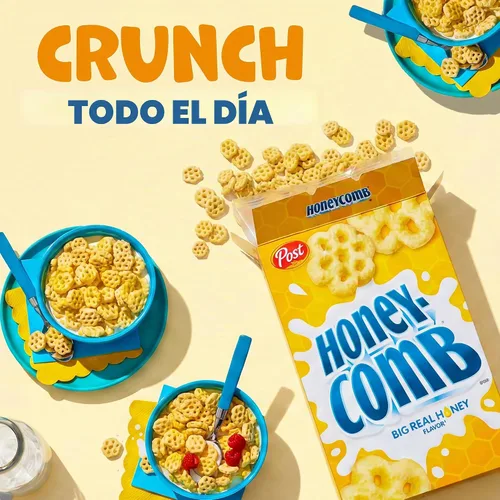 Vista 5 de Honeycomb Cereal para el desayuno, hecho con miel real, caja de 10 onzas