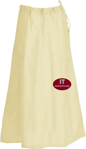 Vista 25 de Indian Trendy Sari Enagua de Algodón Cosida Cintura Ajustable Sari Enagua Forro Falda