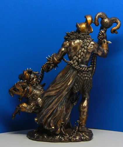 Vista 2 de Pacific Giftware Dios griego del inframundo Hades con cerbero perro estatua figura romana