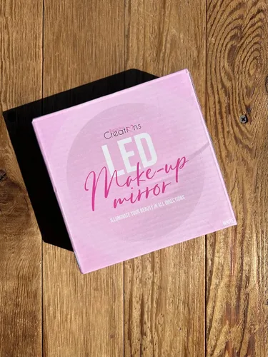 Vista 4 de Beauty Creations - Espejo de maquillaje portátil con luz LED, color rosa