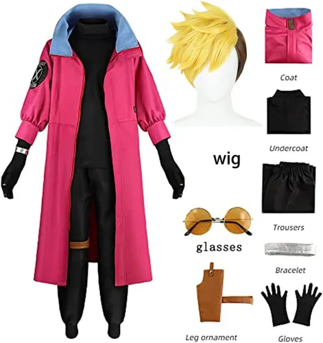 Vista 2 de Disfraz de Vash la estampida, capa de trinchera, traje para cosplay, uniforme de Halloween para hombre