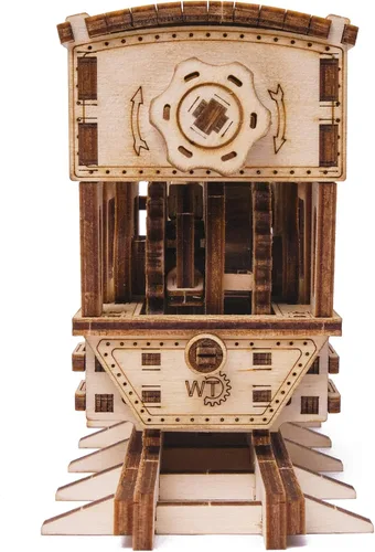 Vista 7 de Wood Trick Train - Rompecabezas de madera 3D para adultos y niños para construir, 6 x 4 pulgadas, kit de modelo de locomotora para adultos y niños