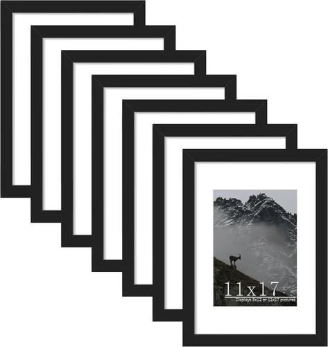 Vista 21 de Picrit Marco negro para póster de 24 x 34 pulgadas, paquete de 7 unidades, para fotos de 20 x 30 pulgadas con paspartú o de 24 x 34 pulgadas sin