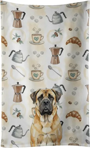 Vista 405 de Caroline's Treasures Afghan Hound - Toalla de cocina para barra de café, terciopelo frontal y lazo de algodón, lavable a máquina Sabueso afgano