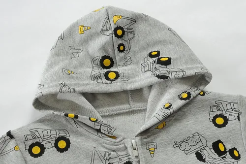 Vista 3 de Sudadera con capucha para niños pequeños, sudadera con capucha para bebé, con cremallera, abrigo de manga larga para invierno, camisas con capucha