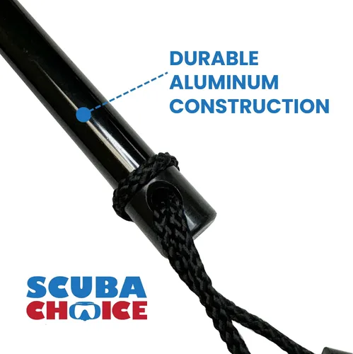 Vista 2 de Scuba Choice - Lanza de mano de viaje de aluminio con bolsa de transporte (3 piezas), 6.5 pies