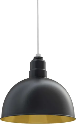 Vista 72 de Steel Lighting Co. Colgante de cuenco rosa Lámpara montada en el techo Cúpula de 15 pulgadas vástago de 12 pulgadas Estilo granero de acero