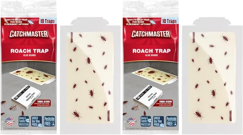 Vista 9 de Catchmaster Tablas de pegamento para trampa de cucarachas, 6 unidades, atrapa insectos y cucarachas, trampas de escorpión, araña, grillo
