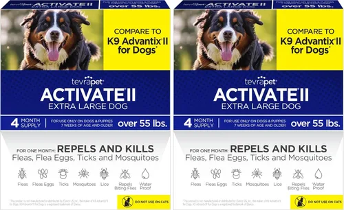 Vista 13 de TevraPet Activate II Prevención de pulgas y garrapatas para perros, 4 unidades, perros pequeños de 4 a 10 libras, gotas tópicas, tratamiento