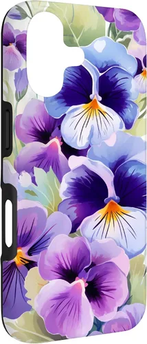 Vista 3 de Pansy Flower Pattern Floral Case for iPhone 17