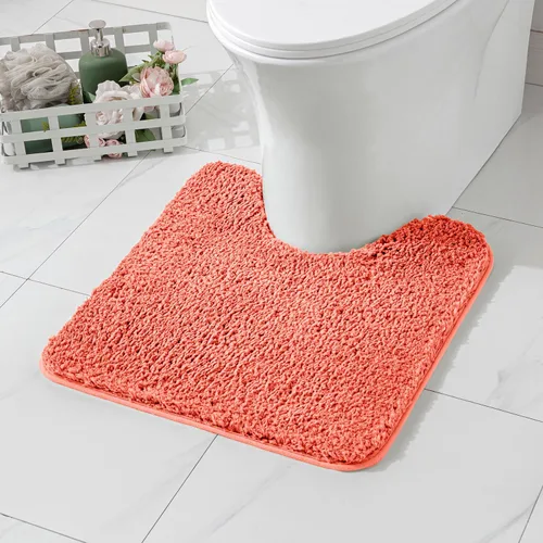 Vista 113 de MIULEE Alfombras de baño negras, suaves y pequeñas, absorbentes, antideslizantes, de secado rápido, esponjosas, para baño, bañera y duchas, lavables