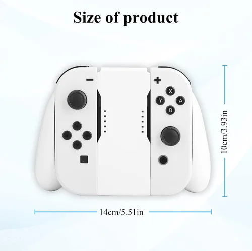 Vista 7 de GLDRAM Joycon Charger Grip for Nintendo Switch & Switch OLED Accessories, Switch Joy Con Controller Charging Grip with LED Indicator, Charging Cable