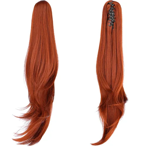 Vista 38 de extensión de cola de caballo, extensión de pelo con pinza de 12" cola de caballo rizada corta Extensión de pelo sintético de aspecto natural