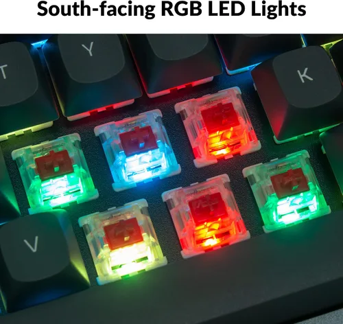 Vista 4 de Keychron Q5 96% Layout Teclado mecánico personalizado con cable, interruptor rojo Gateron G Pro intercambiable en caliente, macro programable
