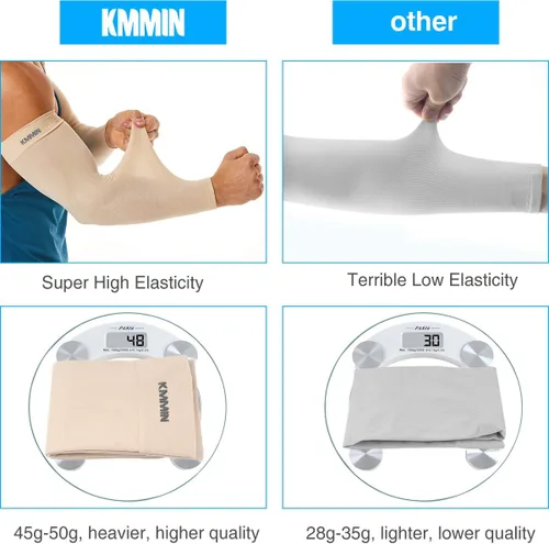 Vista 5 de KMMIN - Mangas para brazo con protección de rayos ultravioleta para conducción, ciclismo, golf, baloncesto.