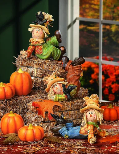 Vista 2 de Espantapájaros tumbados, decoracionres para fiesta y para habitación