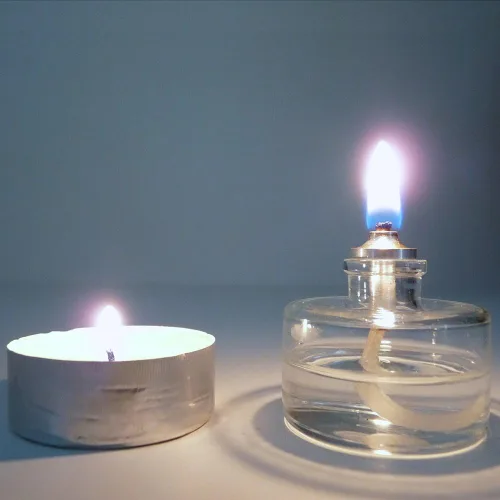 Vista 4 de Firefly Velas recargables de vidrio transparente sin perfume, paquete de 5 velas de té de larga duración a granel con mecha de algodón y soporte