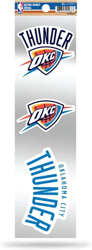 Vista 17 de Rico Industries NBA Basketball - Juego de calcomanías retro de 3 piezas