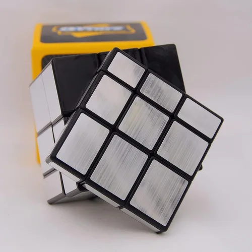 Vista 5 de Bukefuno QY Toys - Espejo de 3 x 3 bloques de cubo plateado, rompecabezas mágico de 3 x 3 x 3 pulgadas, versión plateada