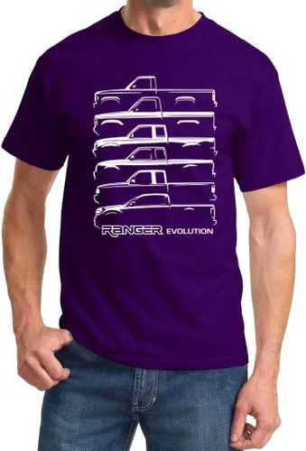 Vista 11 de Ford Ranger Pickup Truck Evolution Classic Outline Design Camiseta