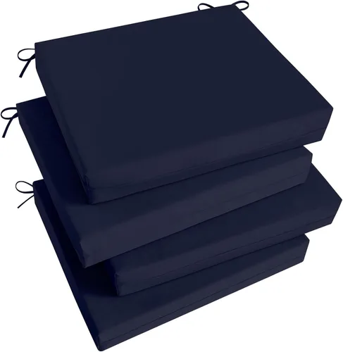 Vista 27 de Basic Beyond Juego de 4 cojines para sillas de exterior, cojines de exterior para muebles de patio, cojines resistentes al agua para sillas de patio