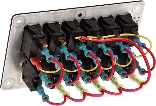 Vista 5 de Blue Sea SystemsPANEL H2O 12VDC CLB 6POS BK VERT