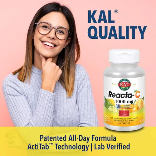 Vista 4 de KAL Reacta-c con tabletas de bioflavonoides, 60
