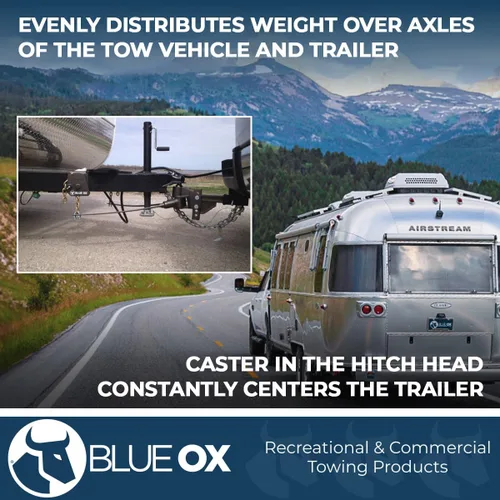Vista 4 de Blue Ox BXW01050 TrackPro Enganche de Distribución de Peso Receptor de 2″ Vástago de 7 Orificios 10,000 Libras de Peso Máximo de Remolque